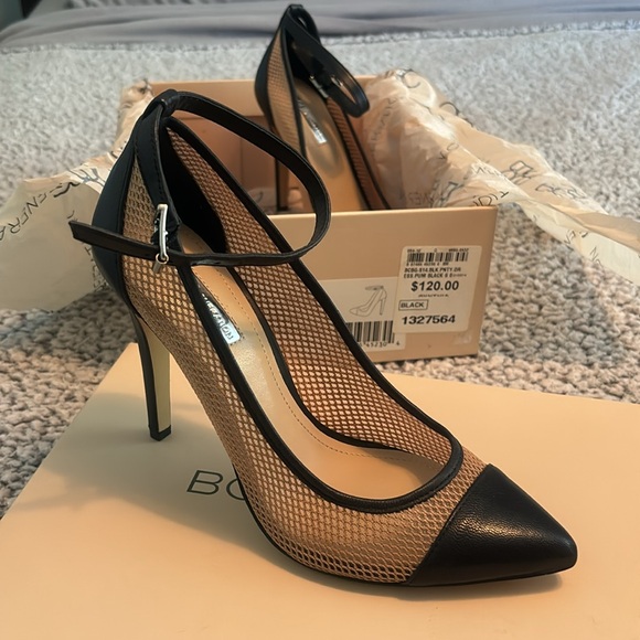 Super sexy strappy heels with tan mesh - Picture 2 of 7